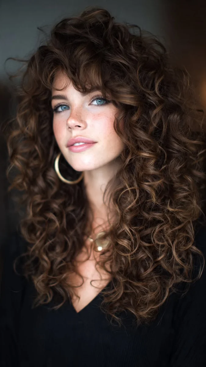 Bold Curly Bangs