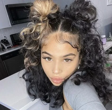 Double curly buns