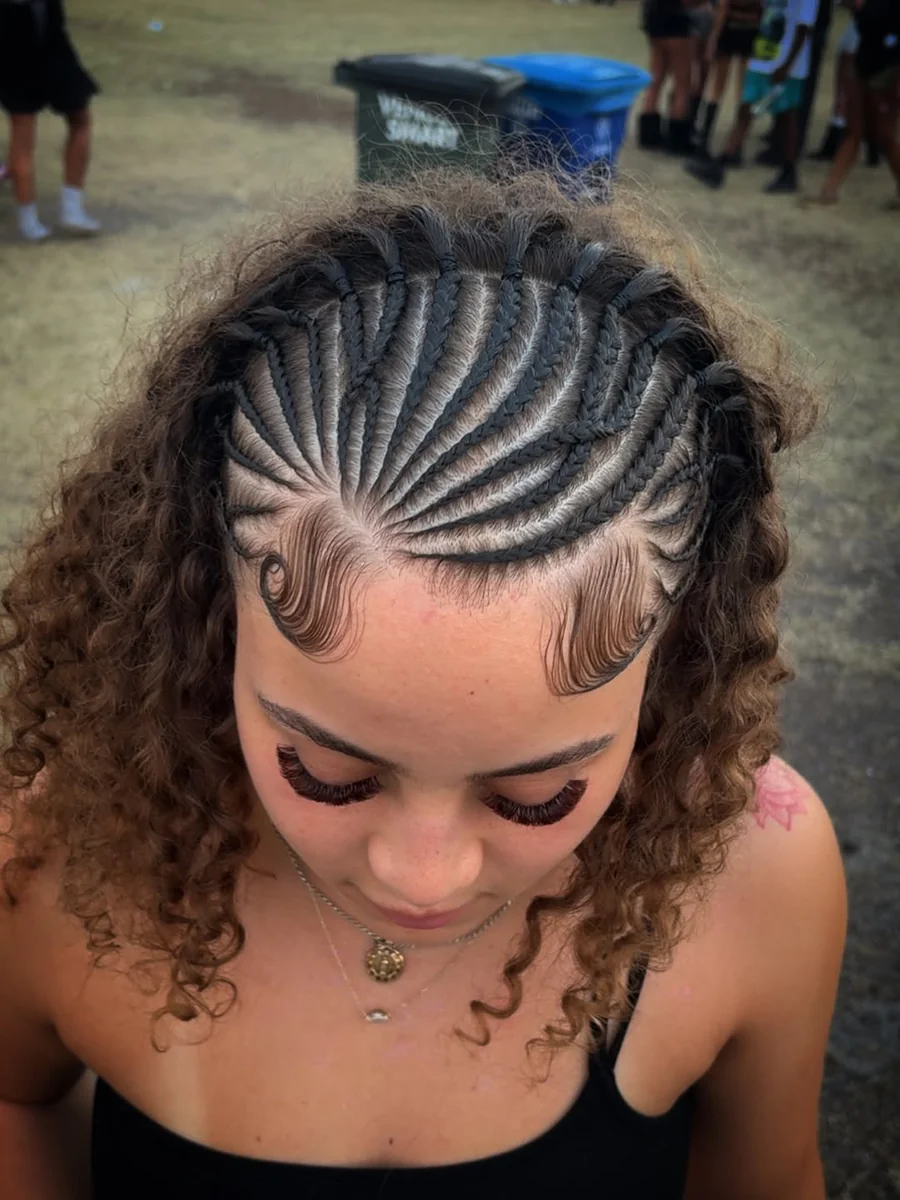 Braided Crown Curls