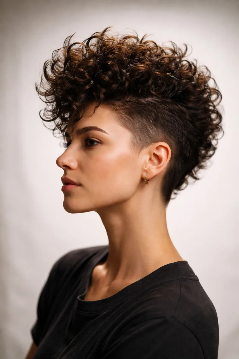 Curly Faux Hawk