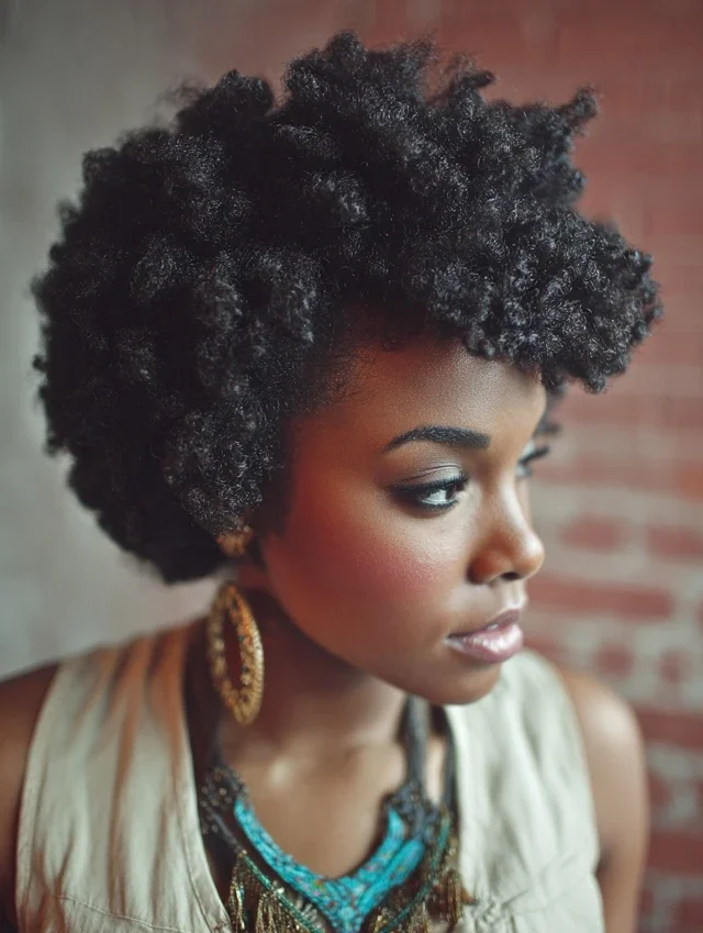 Voluminous Curly Afro