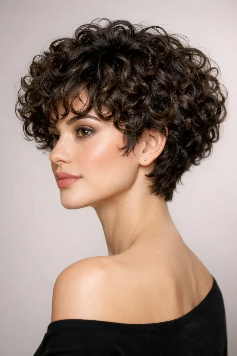 Curly Bixie Cut