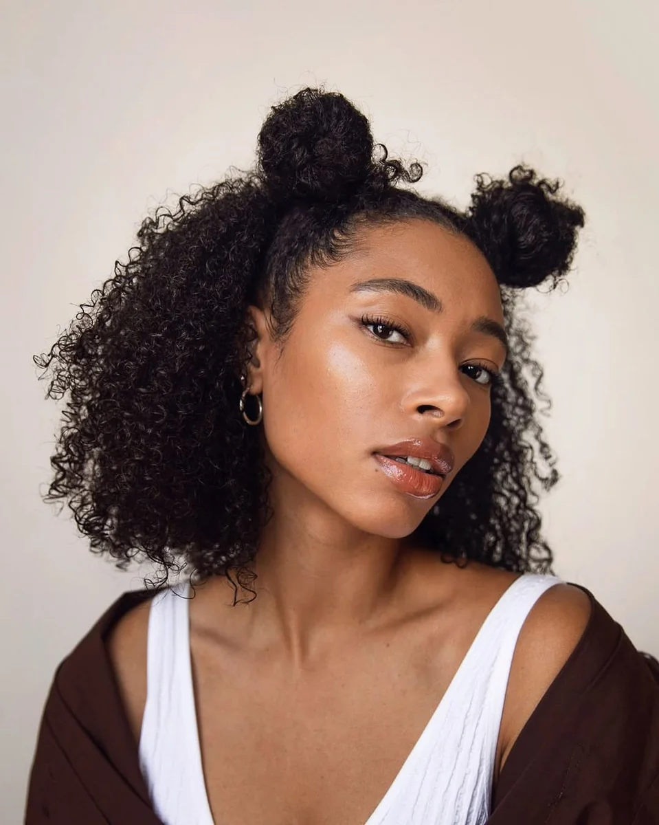 Curly Space Buns