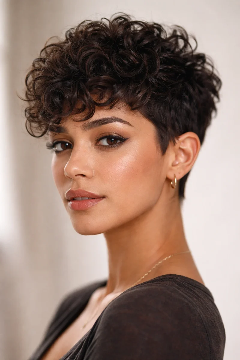 Curly Pixie Cut