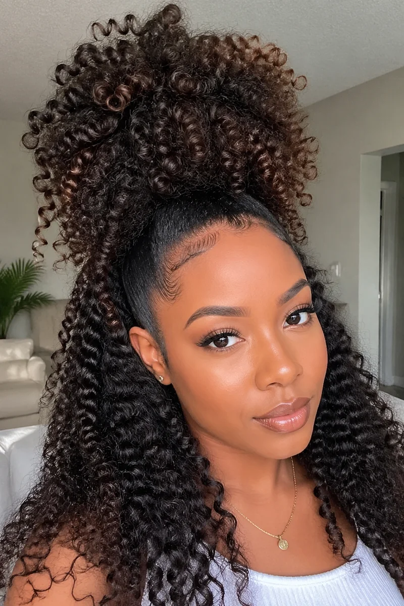 Curly Ponytail Puff
